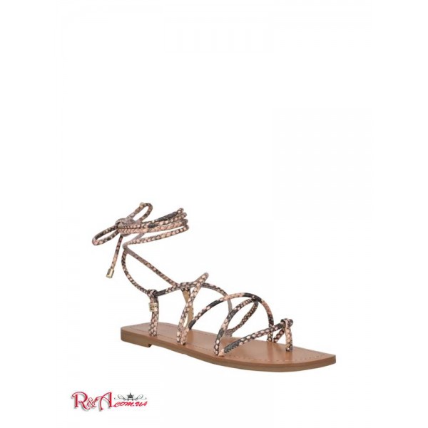 Женские Сандалии GUESS (Cristen Lace-Up Flat Sandals) 56151-01 Черный Мульти