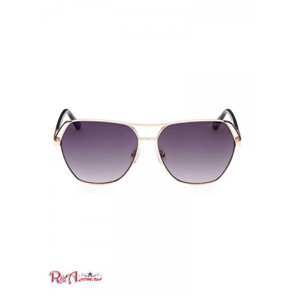 Женские Солнцезащитные Очки GUESS (Geometric Aviator Sunglasses) 64591-01 Белый/Золотой