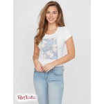Жіноча Футболка GUESS Factory (Kace Mesh Floral Tee) 63301-01 Pure Білий