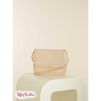 Жіноча Сумка Кроссбоди (Thea Medium Flap Leather Crossbody) 64841-01 Бежевий