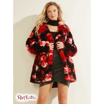 Жіноче Пальто (Alanis Coat) 64501-01 Жаккардові Троянди Рожеві Та B