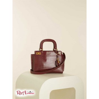 Жіноча Сумка Сетчел (Katey Croc Luxury Satchel) 60241-01 Burgundy
