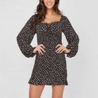 Женское Платье (Carlee Smocked Dress) 57391-01 Реактивний Черный Мульти