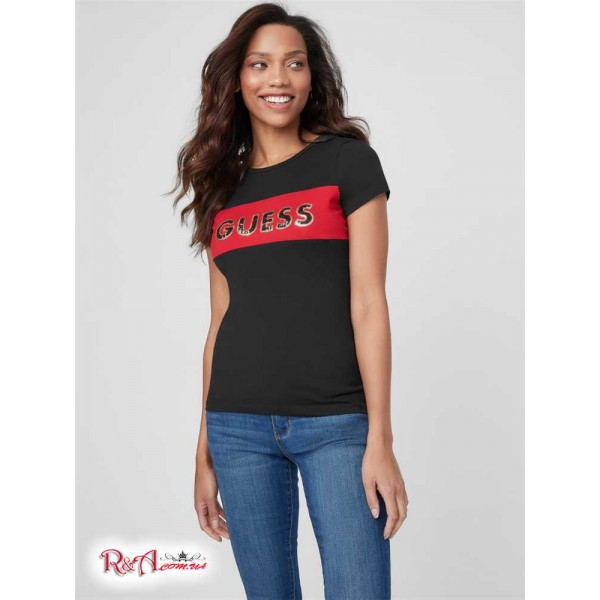 Жіноча Футболка GUESS Factory (Kinley Tee) 63421-01 Реактивний Чорний