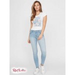 Жіноча Футболка GUESS Factory (Kace Mesh Floral Tee) 63301-01 Pure Білий