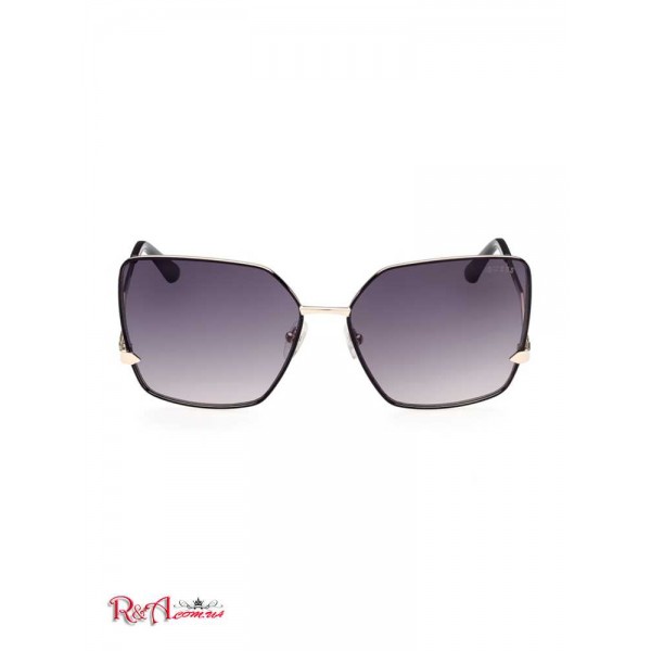 Жіночі Сонцезахисні Окуляри GUESS (Oversized Square Zigzag Sunglasses) 60111-01 05B (Чорний)