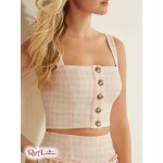 Жіночий Топ GUESS (Bella Tweed Top) 64211-01 Балет Рожевий Мульті