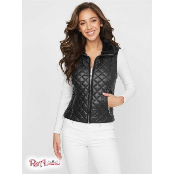 Жіночий Жилет (Lars Quilted Faux-Leather Vest) 57101-01 Реактивний Чорний