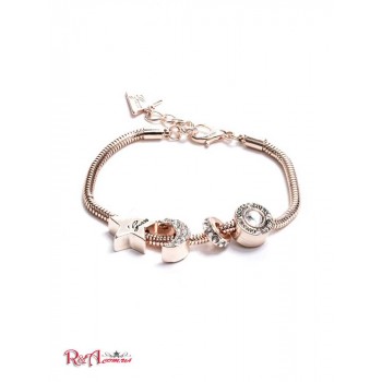 Жіночий Браслет (Rose Gold-Tone Snake Chain Charm Bracelet) 63651-01 Рожевий Золото