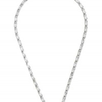 Жіноче Намисто (Silver Baguette Chain Necklace) 64651-01 Срібло