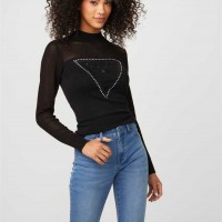 Женский Свитер (Pamela Mesh Mock-Neck Sweater) 54481-01 Реактивний Черный