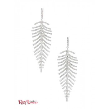 Женская Сережка (Cubic Zirconia Leaf Earring) 64661-01 Серебро