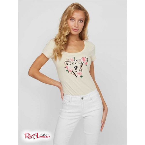 Жіноча Футболка GUESS Factory (Kalvin Logo Tee) 63311-01 Sheep Wool