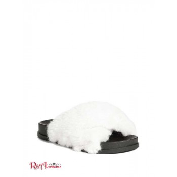 Жіночі Шльопанці (Samira Faux-Fur Slides) 56921-01 Білий