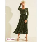 Женский Лонгслив GUESS (Eco Erynn Pleated Long-Sleeve Dress) 64491-01 Joshua Tree