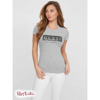 Жіноча Футболка (Steel Sequin Logo Tee) 63461-01 Легкий Меланж Сірий