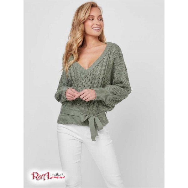 Жіночий Светр GUESS Factory (Kayla Belted Sweater) 63291-01 Ocean Sage Жіночий Светр GUESS Factory (Kayla Belted Sweater) 63291-01 Ocean Sage