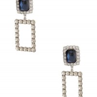 Жіноча Сережка (Rhinestone Drop Earring) 64622-01 Срібло