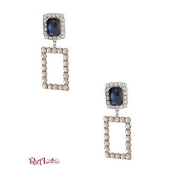 Женская Сережка (Rhinestone Drop Earring) 64622-01 Серебро