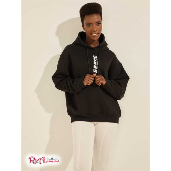 Жіночий Світшот GUESS (Eco Alisha Hooded Sweatshirt) 59432-01 Реактивний Чорний Жіночий Світшот GUESS (Eco Alisha Hooded Sweatshirt) 59432-01 Реактивний Чорний