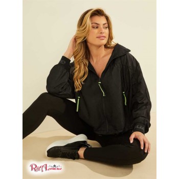 Женская Ветровка (Cleo Logo Windbreaker) 64512-01 Тональный Логотичный Наклонный Ветер