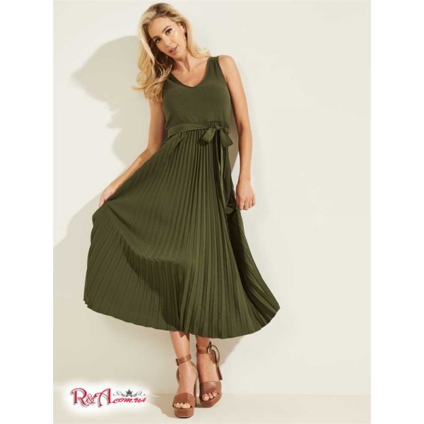 Женское Платье GUESS (Erynn Pleated Dress) 58602-01 Дерево Джошуа Женское Платье GUESS (Erynn Pleated Dress) 58602-01 Дерево Джошуа
