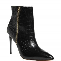Жіночі Черевики (Croc Leather Zipper Bootie) 60502-01 Реактивний Чорний