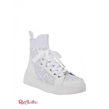 Жіночі Снікерси (Manney Knit Logo High-Top Sneakers) 56112-01 Білий Мульті Fabric