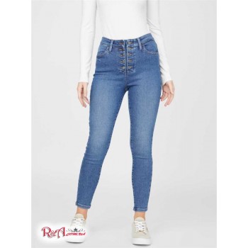 Жіночі Джинси (Debora High-Rise Button-Front Skinny Jeans) 57732-01 Середній Прання