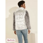 Женская Куртка GUESS (Fabrizia Contrast Puffer Jacket) 58842-01 Серебряный Мульти