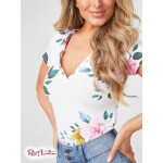 Жіночий Топ GUESS Factory (Cerise Studded Split-Neck Top) 54062-01 Pure Білий Мульті