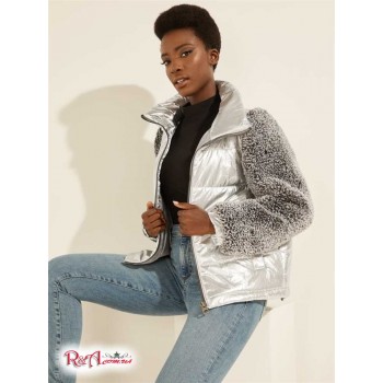 Жіноча Куртка (Fabrizia Contrast Puffer Jacket) 58842-01 Срібний Мульті