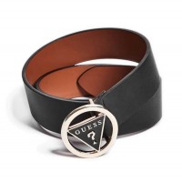 Жіночий Ремінь (Round Triangle Logo Buckle Belt) 63572-01 Чорний