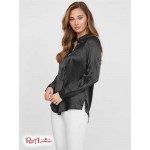 Женская Рубашка GUESS Factory (Galina Logo Satin Shirt) 63172-01 Реактивний Черный Мульти