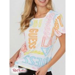 Жіноча Футболка GUESS Factory (Grady Logo Tee) 63332-01 Pure Білий
