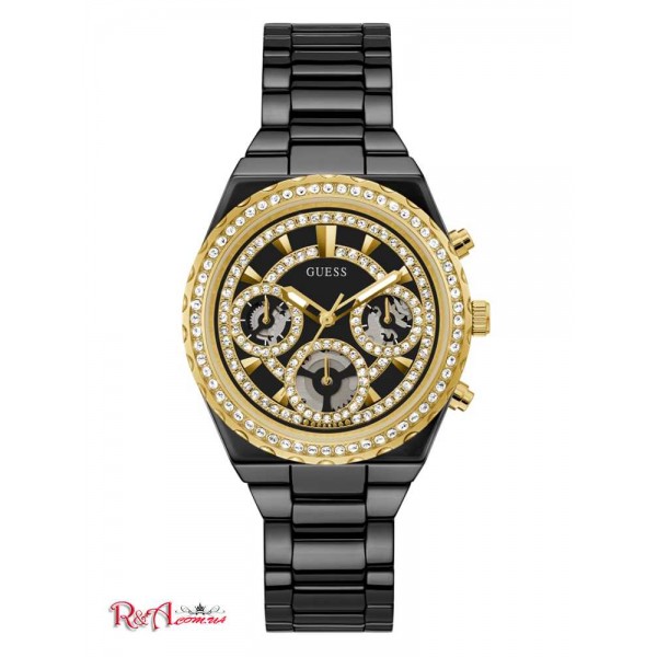 Жіночий Керамік GUESS Factory (Gold-Tone and Black Ceramic Multifunction Watch) 56172-01 Multi