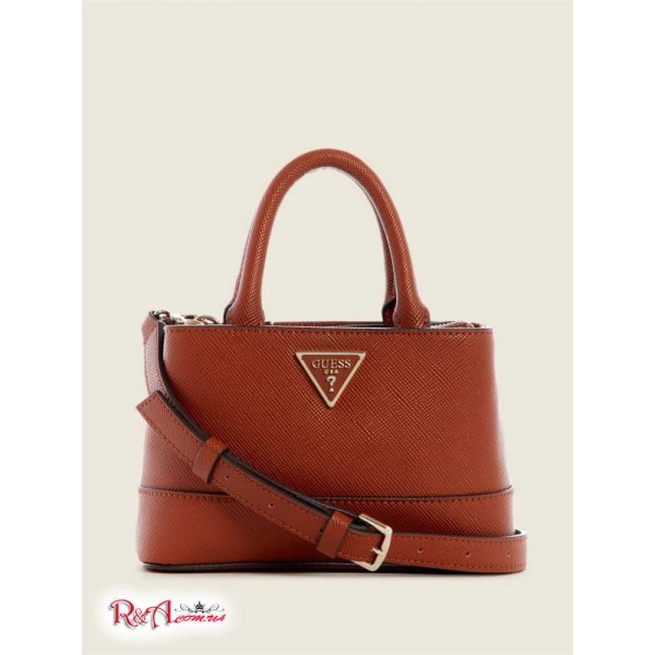 Жіноча Сумка Сетчел GUESS (Cordelia Mini Satchel) 59022-01 Коньяк