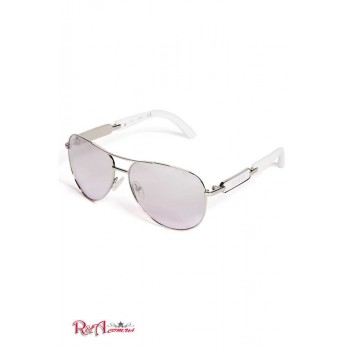 Жіночі Сонцезахисні Окуляри (Classic Aviator Sunglasses) 63592-01 Білий/Троянда Золотий<br
/><br
/>Білий