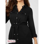 Жіноча Сукня Сорочка GUESS Factory (Avianna Drawstring Woven Shirtdress) 57682-01 Jet Black