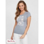 Жіноча Футболка GUESS Factory (Kace Mesh Floral Tee) 63302-01 Синій Currents