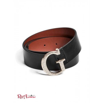 Женский Ремень (Rhinestone G Logo Buckle Belt) 36082-01 Черный