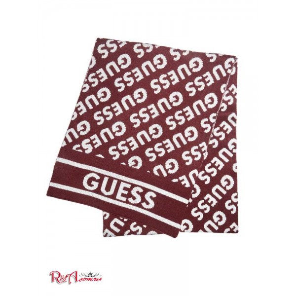 Женский Шарф GUESS Factory (Sporty Allover Logo Scarf) 57872-01 Wine