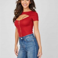 Женский Топ (Eagana Zip-Front Top) 57412-01 Tango Красный