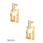 Женская Сережка GUESS (Gold-Tone Square G Logo Drop Earrings) 59822-01 Желтое Золото