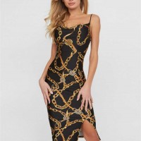 Женское Платье (Louisa Cowl Neck Dress) 63442-01 Реактивний Черный Мульти