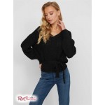 Жіночий Светр GUESS Factory (Kayla Belted Sweater) 63292-01 Реактивний Чорний Жіночий Светр GUESS Factory (Kayla Belted Sweater) 63292-01 Реактивний Чорний