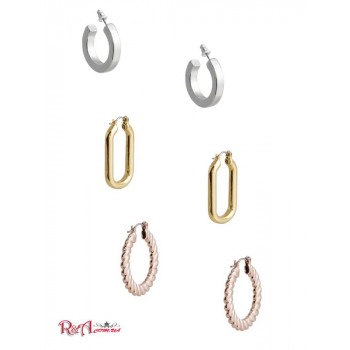 Женская Сережка (Gold-Tone Trio Hoop Earrings Set) 64672-01 Multi