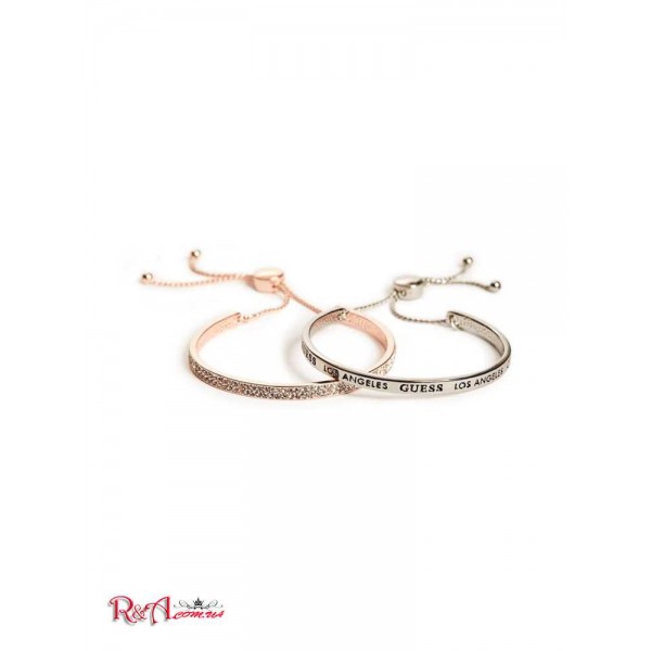 Жіночий Браслет GUESS Factory (Logo Bangle Set) 63642-01 Срібло