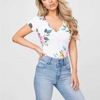 Женский Топ (Cerise Studded Split-Neck Top) 54062-01 Pure Белый Мульти