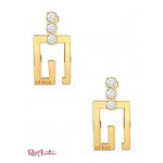 Женская Сережка GUESS (Gold-Tone Square G Logo Drop Earrings) 59822-01 Желтое Золото